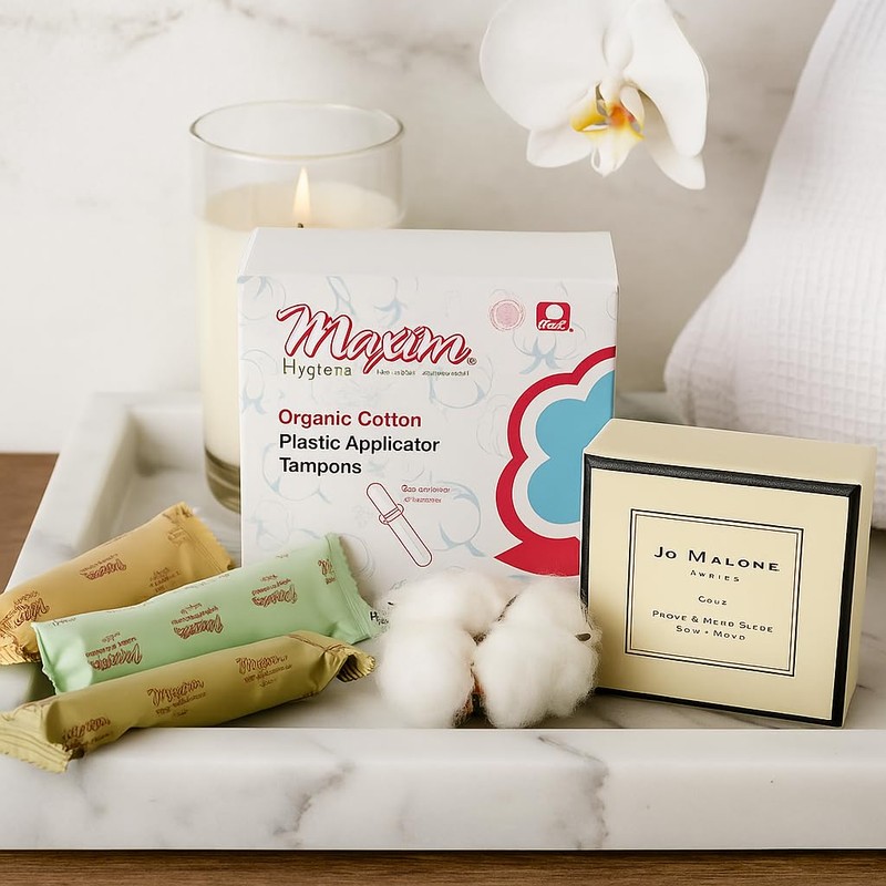 Maxim® 100% Organic Cotton Tampons w/BPA Free Plastic Applicator Regular