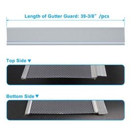Air Jade Gutter Guard 5'', Super-Fine Coated Stainless Steel Mesh Needle and Leaf Filter, DIY and Modify for Universal Fit Any Roof or K-Style or Other Gutter System, 7 Pack in Box (23ft)