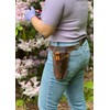 Garden Tool Belt, Handmade Premium Leather with Pouches Pockets Holster