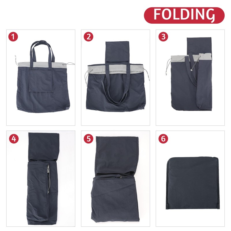Cozary Borsa della Spesa Pieghevole in Nylon Oxford – Grande