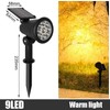 9-LED RGB Solar Spot Lights for Outdoor Landscaping – IP65
