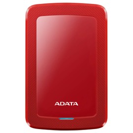 ADATA Disco Duro Externo HDD HV300, 1 TB, Rojo USB 3.1, Ultra Delgado, 1 TB