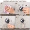 GlobaLink Bathroom Suction Hooks - 2 Pack Reusable Sucker Hooks
