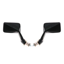 DES SQUARE FENDER MIRRORS PAIR FIT DATSUN 210 620 120Y 520 521 B120 UTILITY 1960-83'