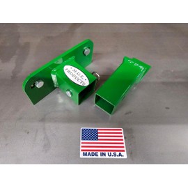 M.G.E. Products Trailer Hitch Compatible with John Deere Z Trak Mower Z325E & Z320M Models - Heavy Duty Alloy Steel Attachment with Powder Coating in John Deere Green - USA Made