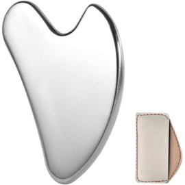 Gua Sha Stainless Steel, Gua Sha Facial Tool, Smooth Durable Metal Guasha Tool for Face Body Reduce Puffiness - Massage Scraper Heart Shape Gift