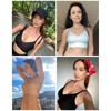 Comfortable Seamless Wireless Bra Cross Back Pull on Bras V