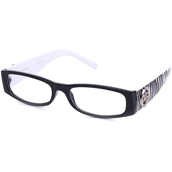 IG Zebra Print Reading Glasses in Black/Strength +1.00