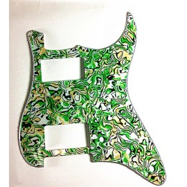 4 Ply Guitar Pickguard For Fender Stratocaster Strat HH Pickups –Green Pearl