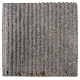 Upcycled 2'x2' Dakota Barn Tin Ceiling Tile - Majority Galvanized - Works with Standard Drop Grid