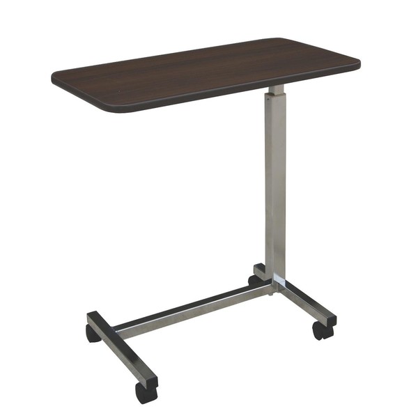 Medline Overbed Bedside Table with Wheels for Home, Nursing Home, Assisted Living, or Hospital use