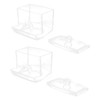 FOMIYES 2pcs Transparent Cotton Swab Storage Box Dustproof Organizer Protective