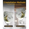 ZORUNNA 12 Pcs Wall Mount Pulley, 1-1/2" Ceiling Mount Pulley