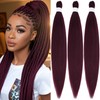 Pre Stretched Braiding Hair, 26 Inch, 3 Packs, 99J