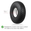 SPARES2GO Mobility Scooter Tyre 4.00x5 Block Tread 4.00-5 400x5 400-5