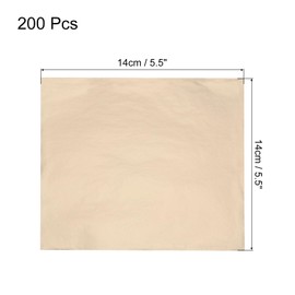 QUARKZMAN 200 Sheets Gold Leaf for Crafts, 14 x 14 cm Imitation Gold Foil Gold Flakes Gold Paper for Acrylic Painting Art Project Craft Furniture Decoration Nails Manicure, Deep Gold