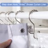 SUTINE Shower Curtain Hooks, 12 Pcs Double Shower Curtain Hooks