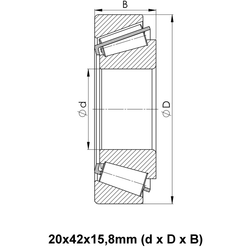 Parts and Parts Tapered Roller Bearing 32004 20 x 42