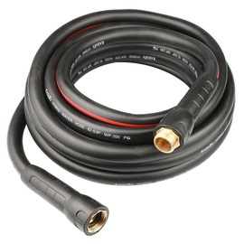 EADUTY Hybrid Garden Hose 5/8 IN. x 25 FT, Heavy Duty, Lightweight, Flexible with Rotatable Handle and Solid Brass Fittings, Gray+Red