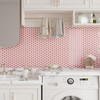 CRE8TIVE 4 Sheets Penny Round Tile Peel and Stick Backsplash
