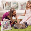 Mecctuck Pack of 4 Easter Cushion Covers, 45 x 45