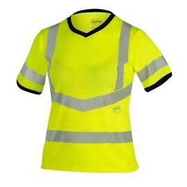 Pioneer Hi Vis Shirt for Women - High Visibility Class 3 T-Shirt with Reflective Tape - Lightweight for Construction, Roadway