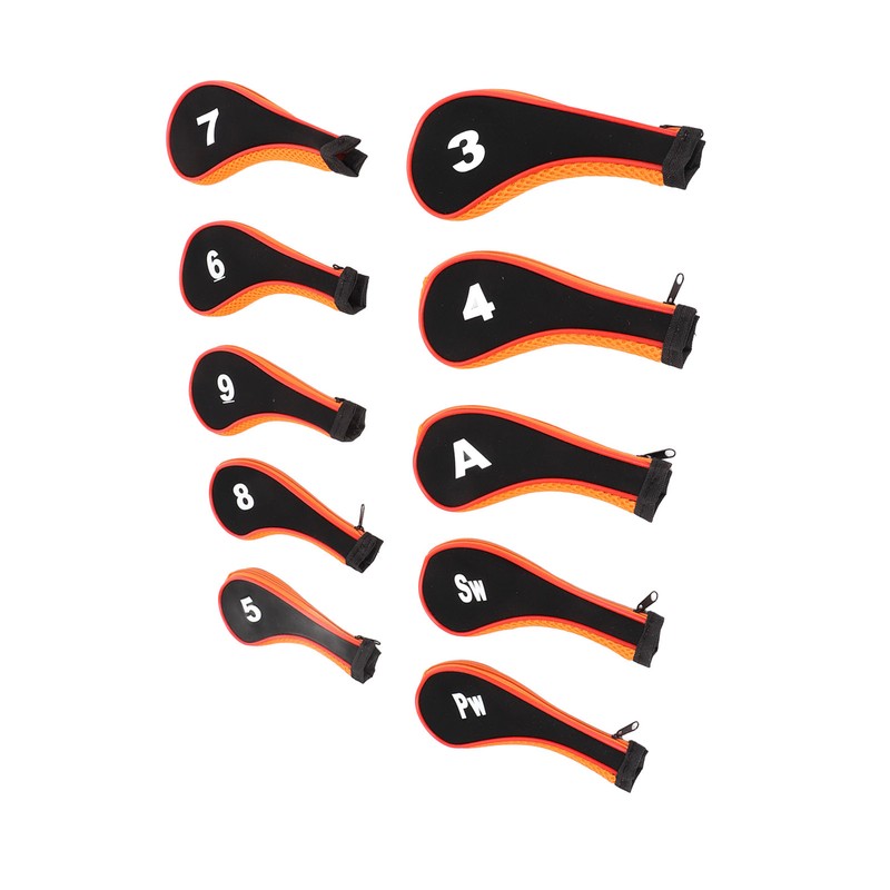 10 Pcs Golf Iron Head Cover Set with Zipper Golf