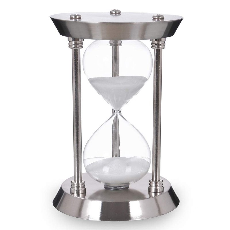 60 Minute Hourglass Sand Timer with Metal Frame, Big Size