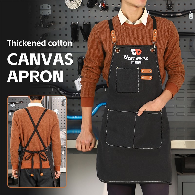 Thickened Canvas Apron Bike Maintenance and Repairing Apron Carpentry Craftsman