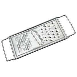 Fackelmann Universalreibe, Gurkenhobel aus rWeißblech, Gemüsereibe mit 3 Reibeflächen (Farbe: Silber), Menge: 1 Stück