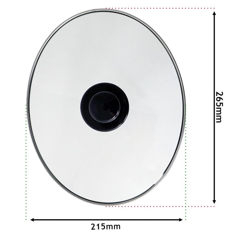 SPARES2GO Complete Oval Glass Lid & Knob Handle compatible with
