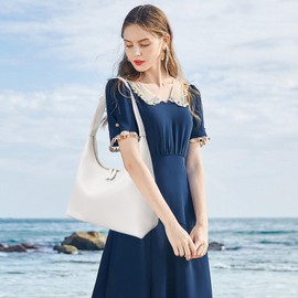 MaijjLyn Leather Hobo Bag Small Shoulder Purses for Women Slouchy Tote Handbag Vegan Leather Crescent Bag, A-white, One Size