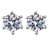 Jextech Aretes De Moissanita .3 Ct 4mm Plata Ley 925