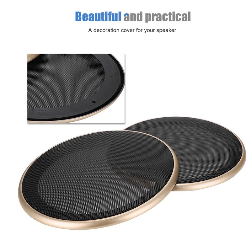 2 pcs 8 inch Audio Speaker Cover Decorative Circle Protective