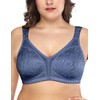 Deyllo Women’s Full Figure Comfort Wire Free Minimizer Support Bra