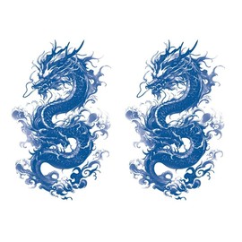 GZ1136x2 Temporary Dragon Tattoo Semi-Permanent Tattoo 2 Sheets