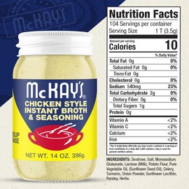 Mc Kay's Chicken and Beef Flavored Powdered Soup Seasoning, Gluten Free Instant Broth, Bullion Cubes Substitute, Est. 1945 (Original Variety, 2 Pack)