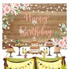 Avezano Rustic Wood Birthday Banner Happy Birthday Party Decorations Pink
