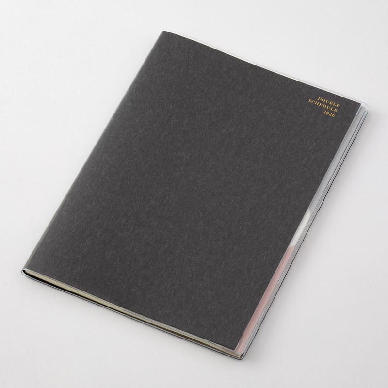 Midori Double Schedule Notebook 2026 B6 Monthly Black 22381006 (Starts