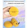 Round Painting Sponges 4 Pack Yellow Artist Sponges for Watercolor,