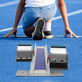 LOYALHEARTDY Starting Blocks, 25in Track Blocks Starting Block Set, 6 Angle Adjustable Starting Blocks Track and Field with Handle Aluminum Alloy & Rubber Lightning Starting Block Track