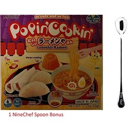 Kracie Popin Cookin JapaneseDiy Candy for Kids Tanoshii Ramen Kit (Pack of 3) Total 3 kits + One NineChef Spoon