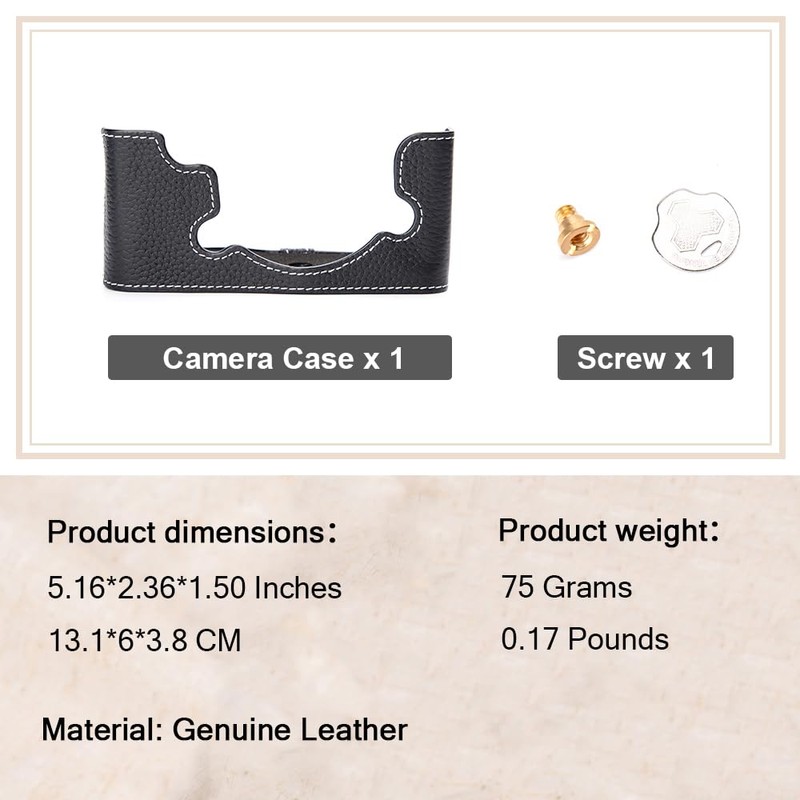Handmade cowhide bag cover body case for OLYMPUS PEN-F M43,