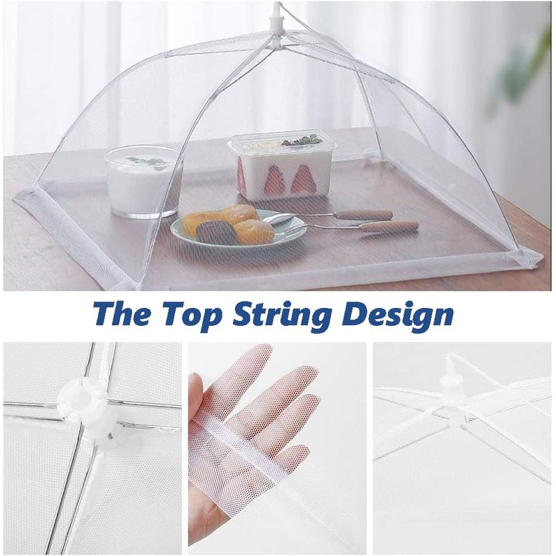 3Pack Food Cover Mesh Tent Umbrella Pop-Up Nets Reusable Collapsible