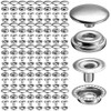 60 Sets 12.5mm Stainless Steel Snap Button Kits for Coats