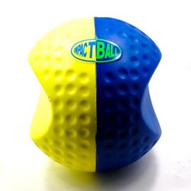 Impact Ball - Golf Swing Trainer Aid - Large (Blue/Yellow) - Perfect Your Golf Swing, Improve Golf Performance, & Lower Your Scores!
