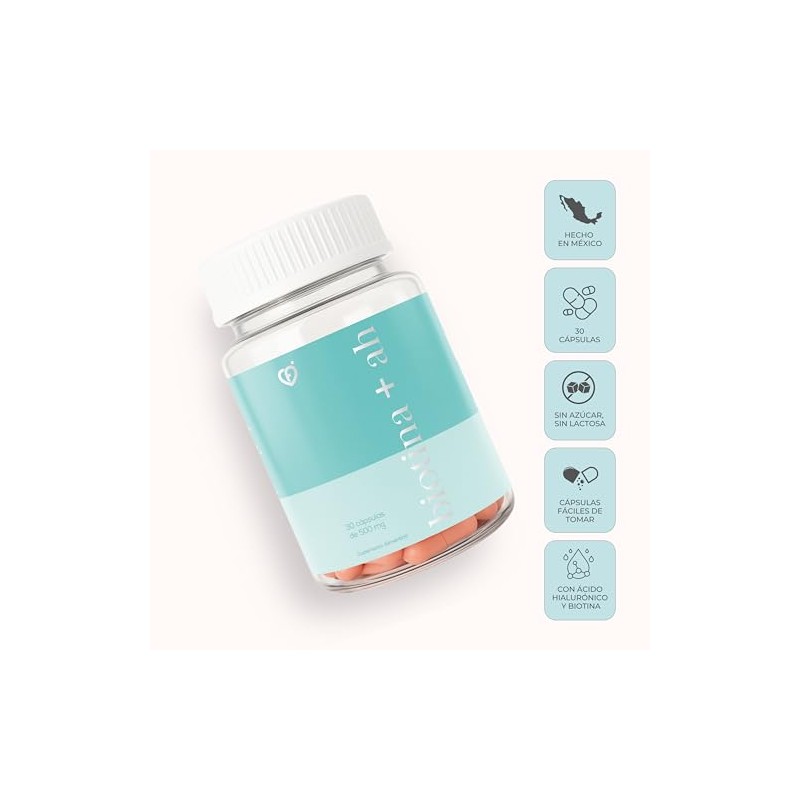 CARO FIT | Biotina + Ácido Hialurónico - Suplemento para
