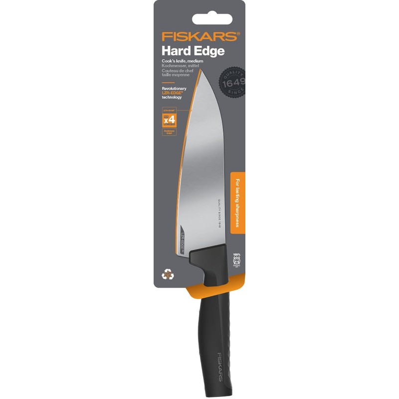 Fiskars Hard Edge Medium 6.8" Chef Knife - Japanese Stainless
