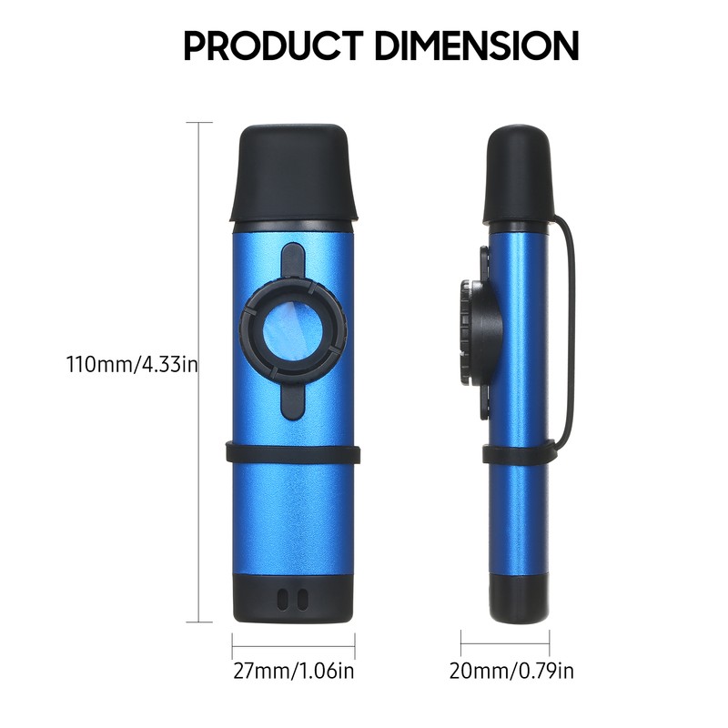 Aluminum Alloy Kazoo Woodwind Instrument Musical Instrument for Beginners Blue