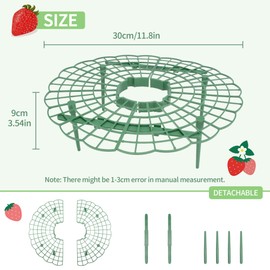 5 Packs Strawberry Supports - Reusable Strawberry Plant Stand Waterproof Growing Frame Plastic Fruit Tray Protectors Sturdy Strawberry Growing Racks to Keep Strawberries Off Mold, Rot and Dirt